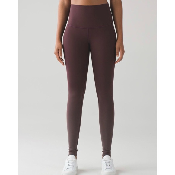Lululemon Wunder Under Pant Hi-Rise Ombre Black Cherry Lululemon Athletica - Picture 2 of 12